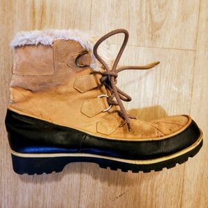 Mendocino Men's Tan and Black Snow Boots